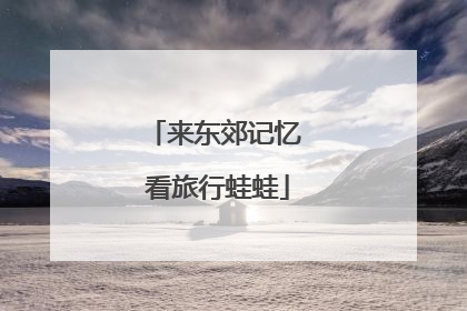 来东郊记忆 看旅行蛙蛙