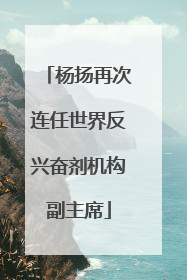 杨扬再次连任世界反兴奋剂机构副主席