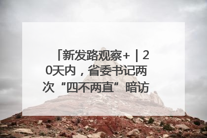 新发路观察+｜20天内，省委书记两次“四不两直”暗访，有何深意？