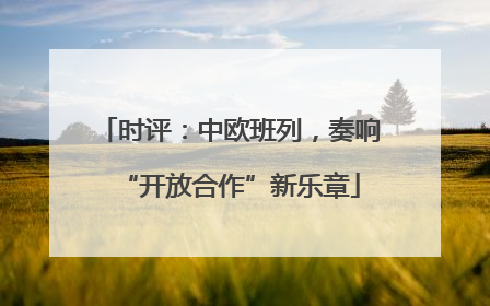 时评：中欧班列，奏响“开放合作”新乐章