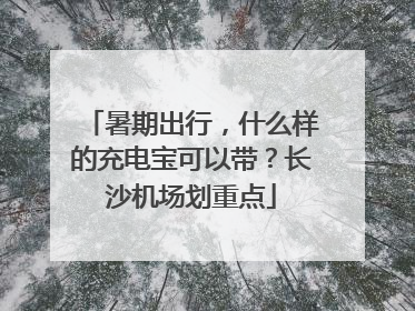 暑期出行，什么样的充电宝可以带？长沙机场划重点