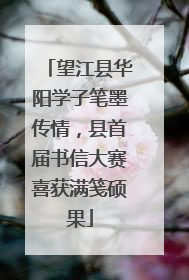 望江县华阳学子笔墨传情，县首届书信大赛喜获满笺硕果