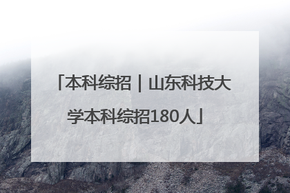 本科综招｜山东科技大学本科综招180人