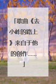 歌曲《去小岞的路上》来自于他的创作……