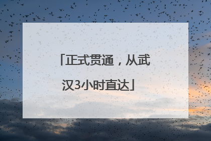 正式贯通，从武汉3小时直达