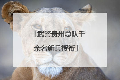 武警贵州总队千余名新兵授衔