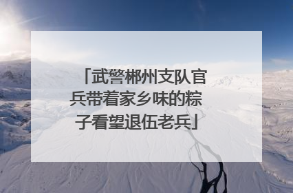 武警郴州支队官兵带着家乡味的粽子看望退伍老兵