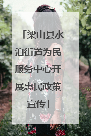 梁山县水泊街道为民服务中心开展惠民政策宣传