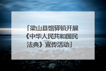 梁山县馆驿镇开展《中华人民共和国民法典》宣传活动