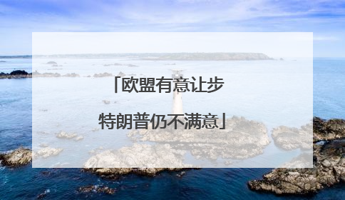 欧盟有意让步 特朗普仍不满意