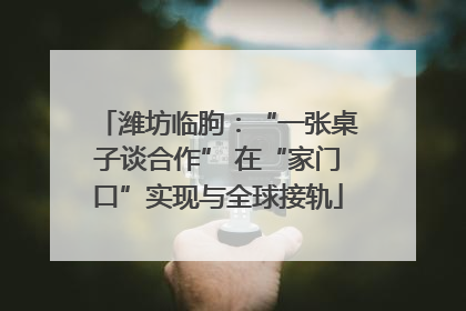 潍坊临朐：“一张桌子谈合作” 在“家门口”实现与全球接轨