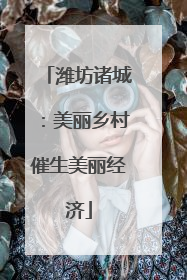 潍坊诸城：美丽乡村催生美丽经济