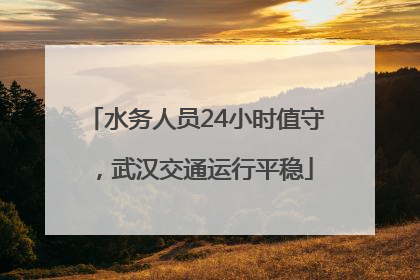 水务人员24小时值守，武汉交通运行平稳