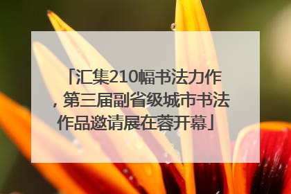 汇集210幅书法力作，第三届副省级城市书法作品邀请展在蓉开幕