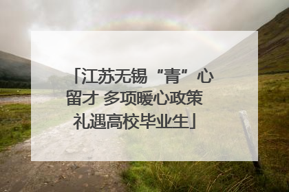 江苏无锡“青”心留才 多项暖心政策礼遇高校毕业生