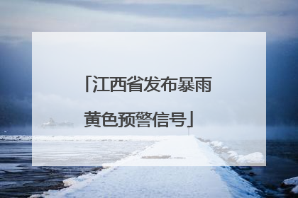 江西省发布暴雨黄色预警信号