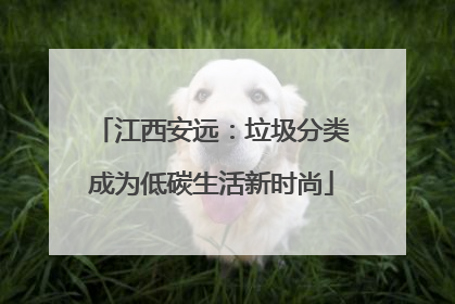 江西安远：垃圾分类成为低碳生活新时尚