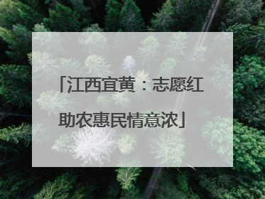 江西宜黄：志愿红助农惠民情意浓