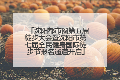 沈阳都市圈第五届徒步大会暨沈阳市第七届全民健身国际徒步节报名通道开启