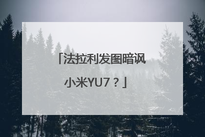 法拉利发图暗讽小米YU7？