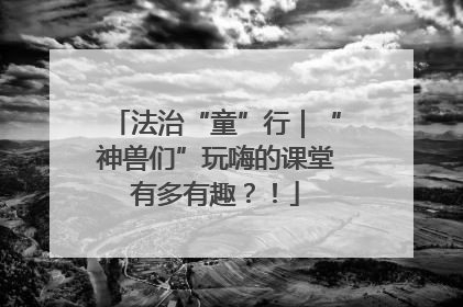 法治“童”行｜“神兽们”玩嗨的课堂有多有趣？！