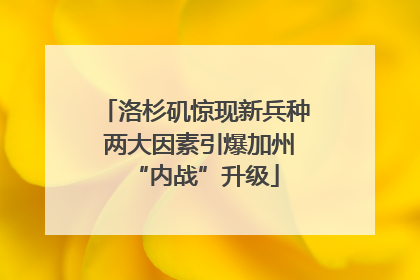 洛杉矶惊现新兵种 两大因素引爆加州“内战”升级