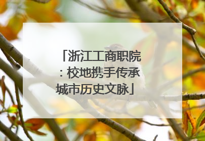 浙江工商职院：校地携手传承城市历史文脉