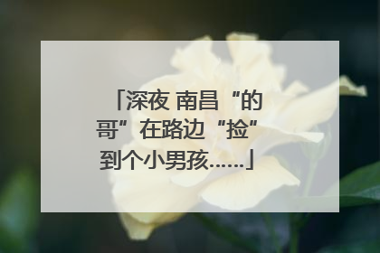 深夜 南昌“的哥”在路边“捡”到个小男孩……