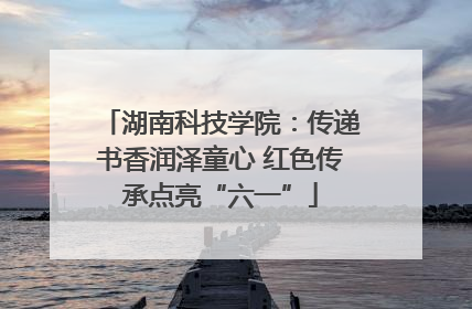 湖南科技学院：传递书香润泽童心 红色传承点亮“六一”
