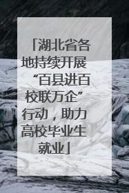 湖北省各地持续开展“百县进百校联万企”行动，助力高校毕业生就业