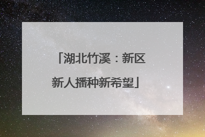 湖北竹溪：新区新人播种新希望