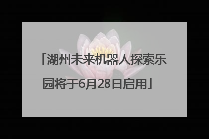 湖州未来机器人探索乐园将于6月28日启用