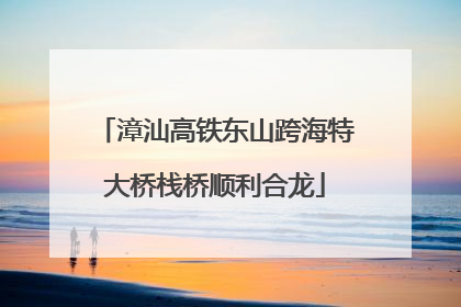 漳汕高铁东山跨海特大桥栈桥顺利合龙