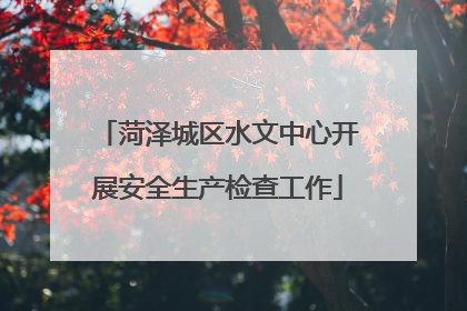 菏泽城区水文中心开展安全生产检查工作