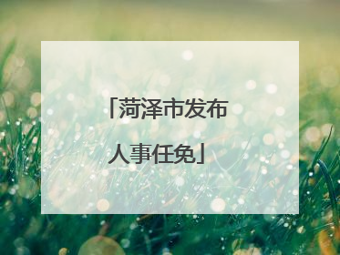 菏泽市发布人事任免