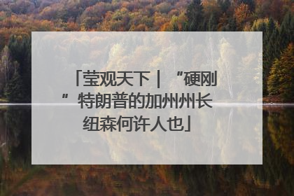 莹观天下｜“硬刚”特朗普的加州州长纽森何许人也