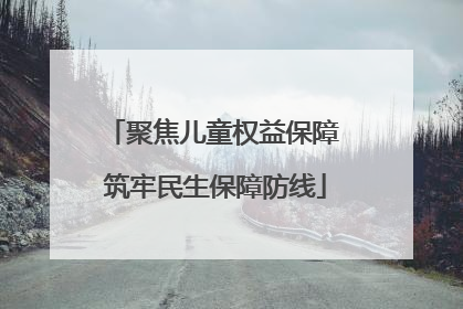 聚焦儿童权益保障 筑牢民生保障防线