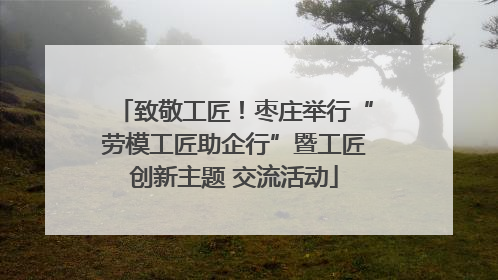 致敬工匠！枣庄举行“劳模工匠助企行”暨工匠创新主题 交流活动