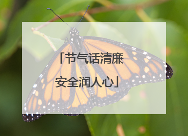 节气话清廉 安全润人心