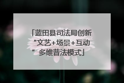 蓝田县司法局创新“文艺+场景+互动”多维普法模式