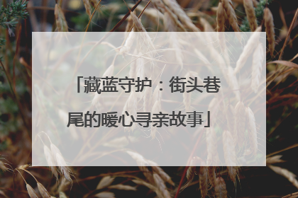 藏蓝守护：街头巷尾的暖心寻亲故事