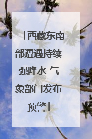 西藏东南部遭遇持续强降水 气象部门发布预警