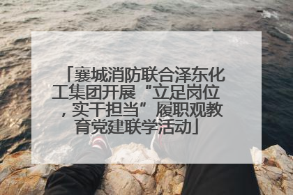 襄城消防联合泽东化工集团开展“立足岗位，实干担当”履职观教育党建联学活动