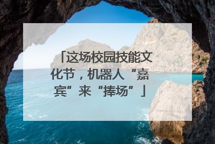 这场校园技能文化节，机器人“嘉宾”来“捧场”