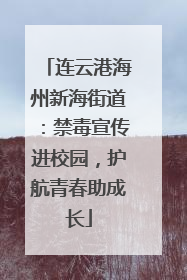 连云港海州新海街道：禁毒宣传进校园，护航青春助成长