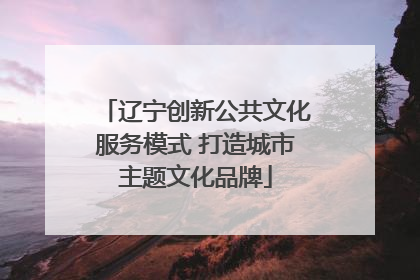 辽宁创新公共文化服务模式 打造城市主题文化品牌