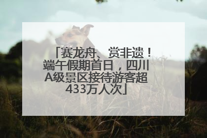 赛龙舟、赏非遗！端午假期首日，四川A级景区接待游客超433万人次