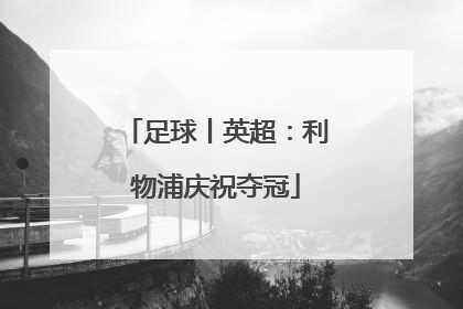 足球丨英超：利物浦庆祝夺冠