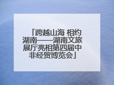 跨越山海 相约湖南——湖南文旅展厅亮相第四届中非经贸博览会