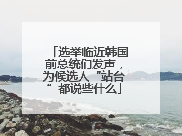 选举临近韩国前总统们发声，为候选人“站台”都说些什么